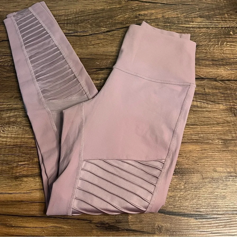 Alo Yoga High Waist Moto Leggings Mauve Pink Size Small